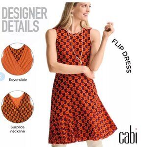 NWOT CAbi playday Flip Dress dotted bouquet #6370 size small